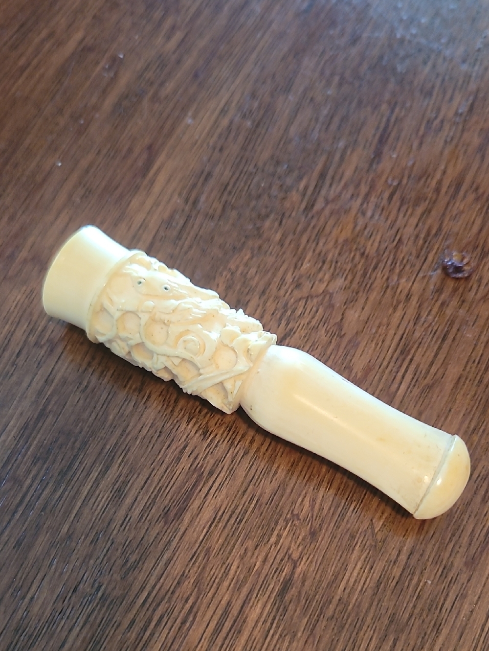 Carved Ivory-Colored Ornate Handle